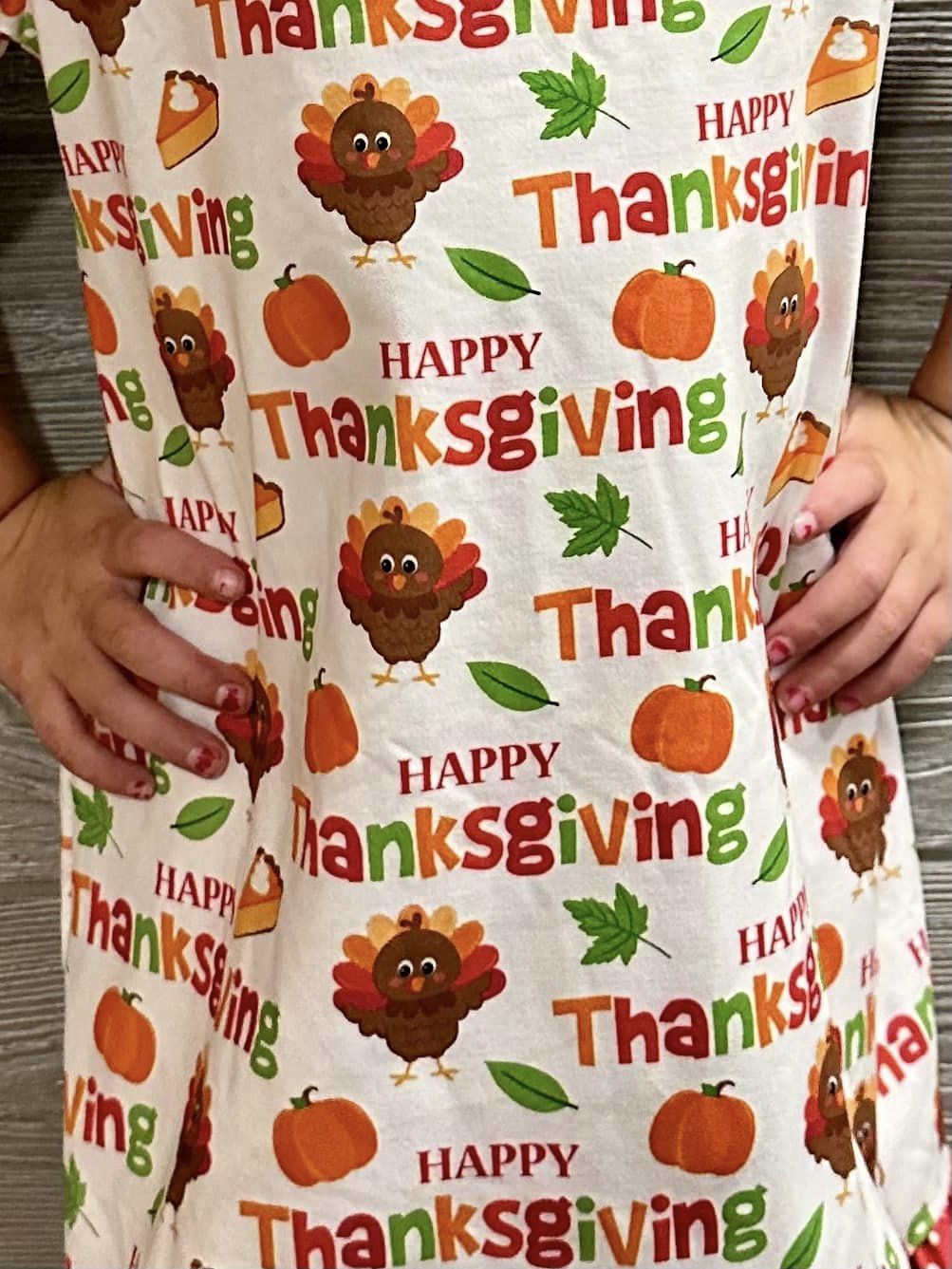 happy thanksgiving turkey gown