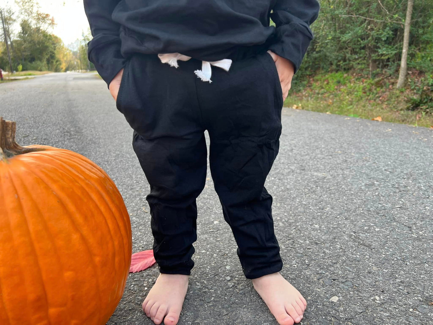 black joggers