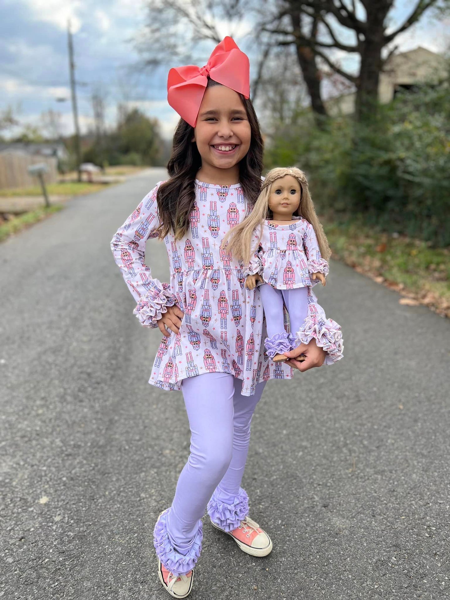 DOLL nutcracker icing tunic and pale lavender icing pants set