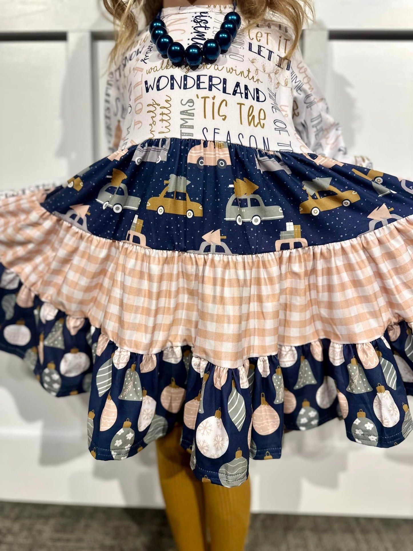 layered christmas bella twirl dress