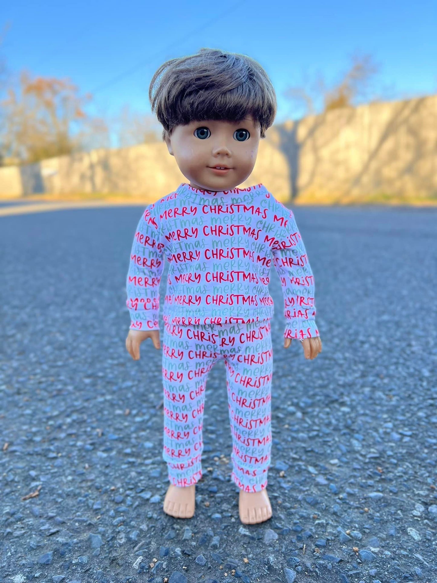 DOLL Merry Christmas jammies