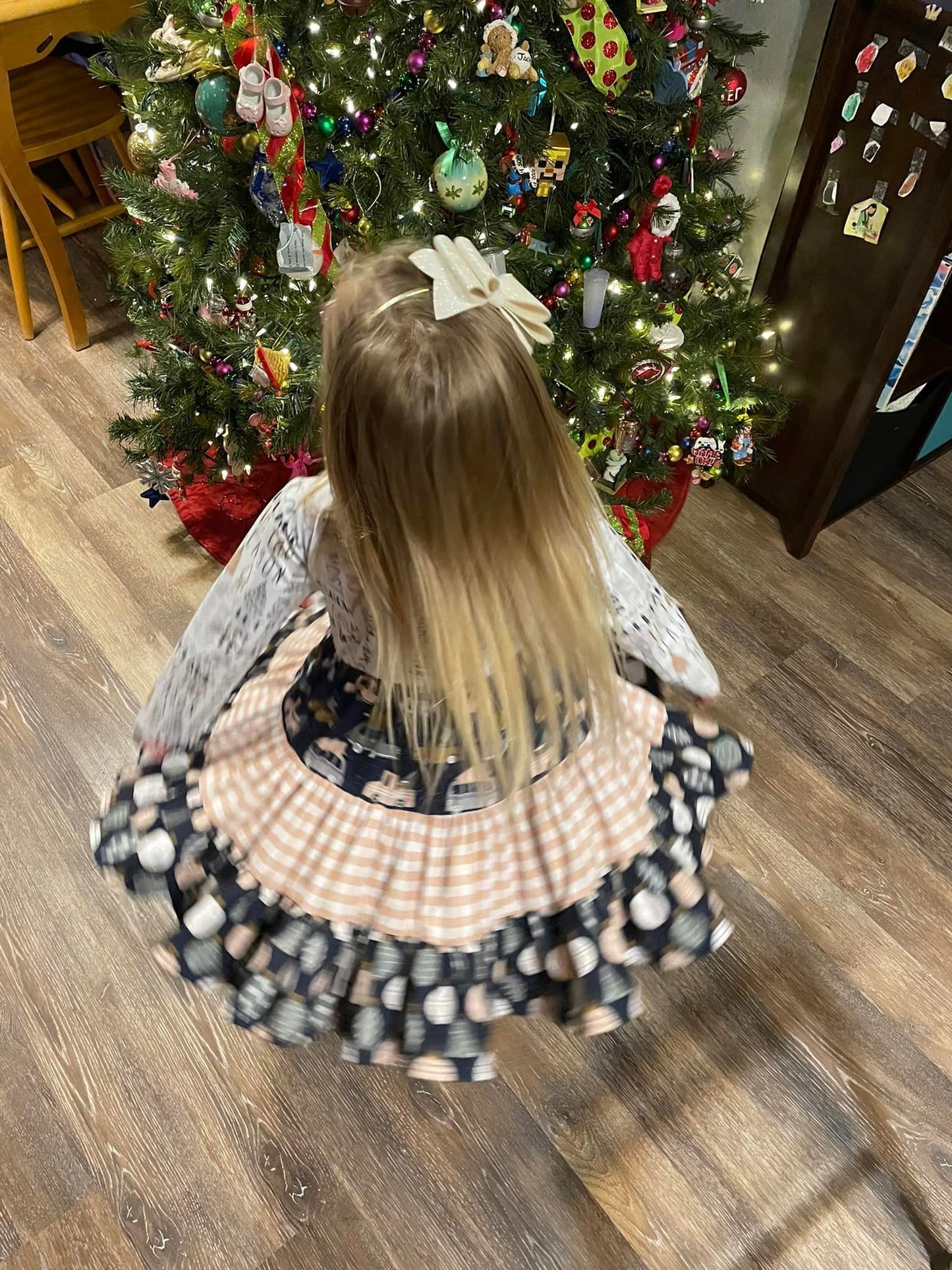 layered christmas bella twirl dress