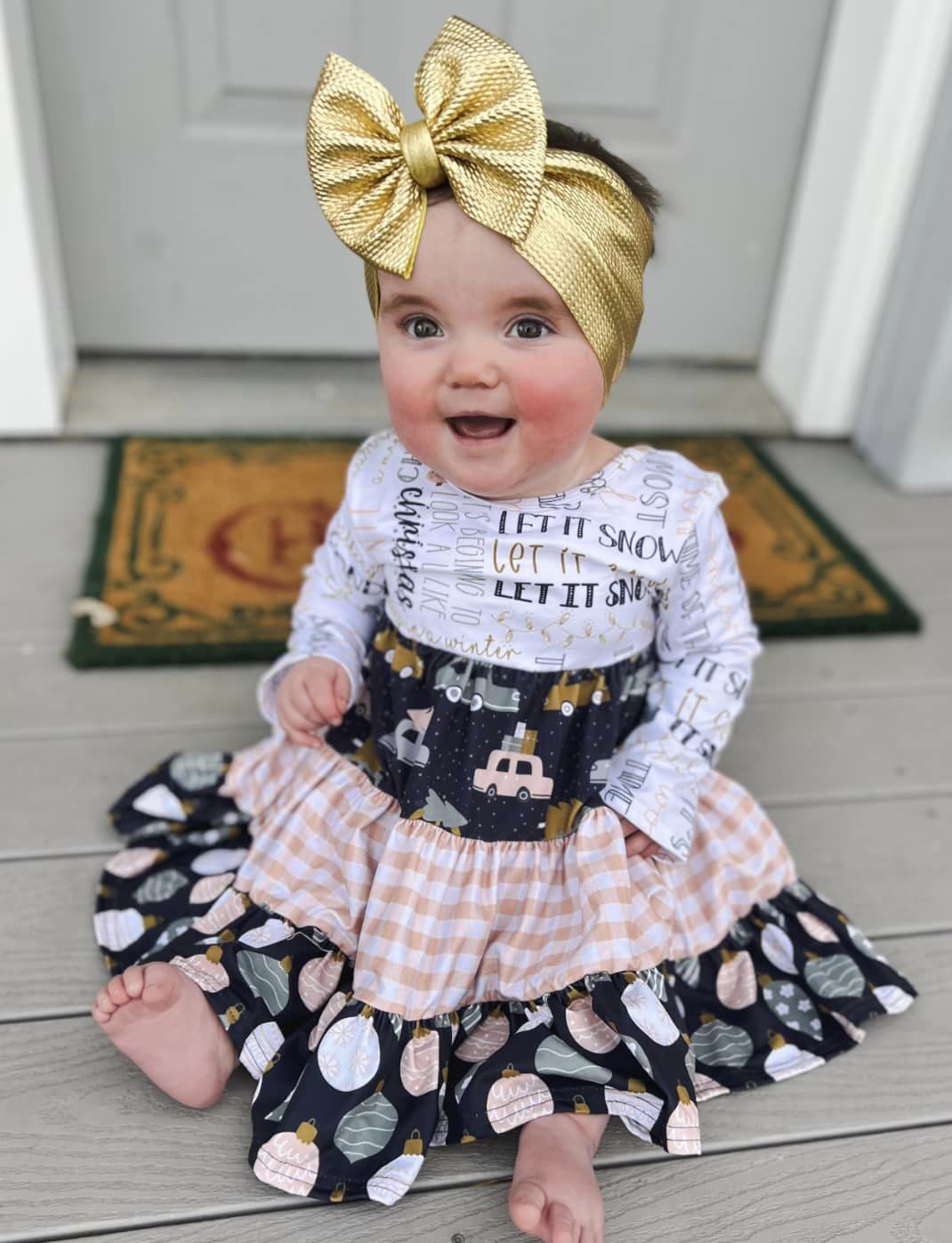 layered christmas bella twirl dress