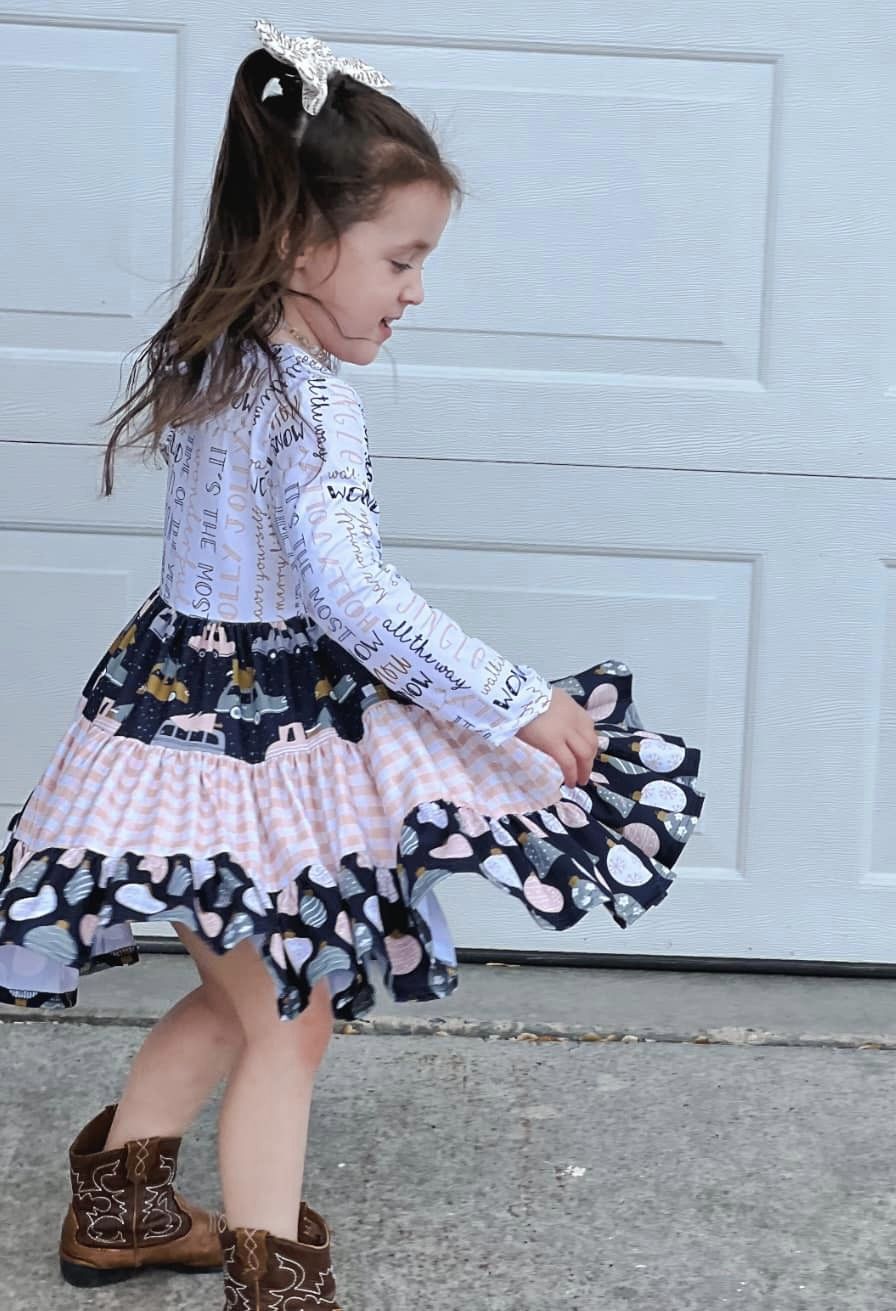 layered christmas bella twirl dress