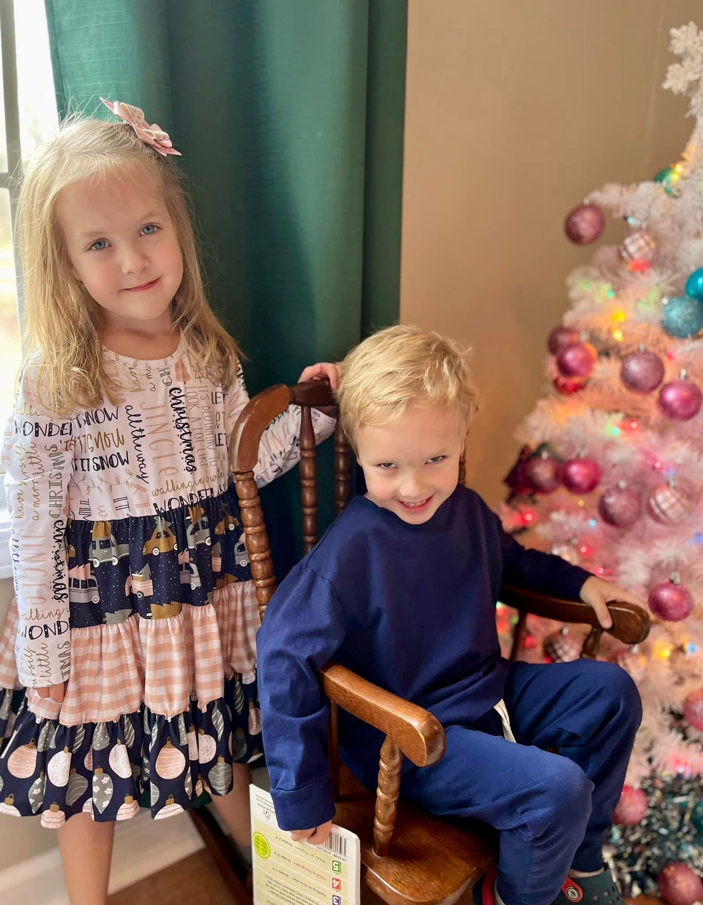 layered christmas bella twirl dress