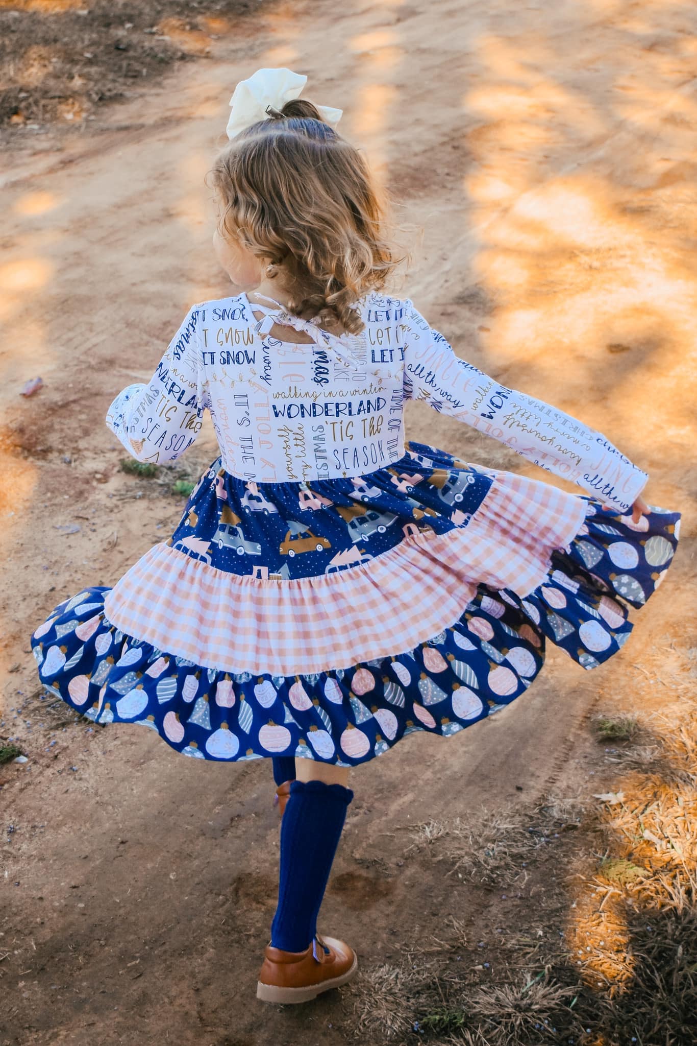 layered christmas bella twirl dress
