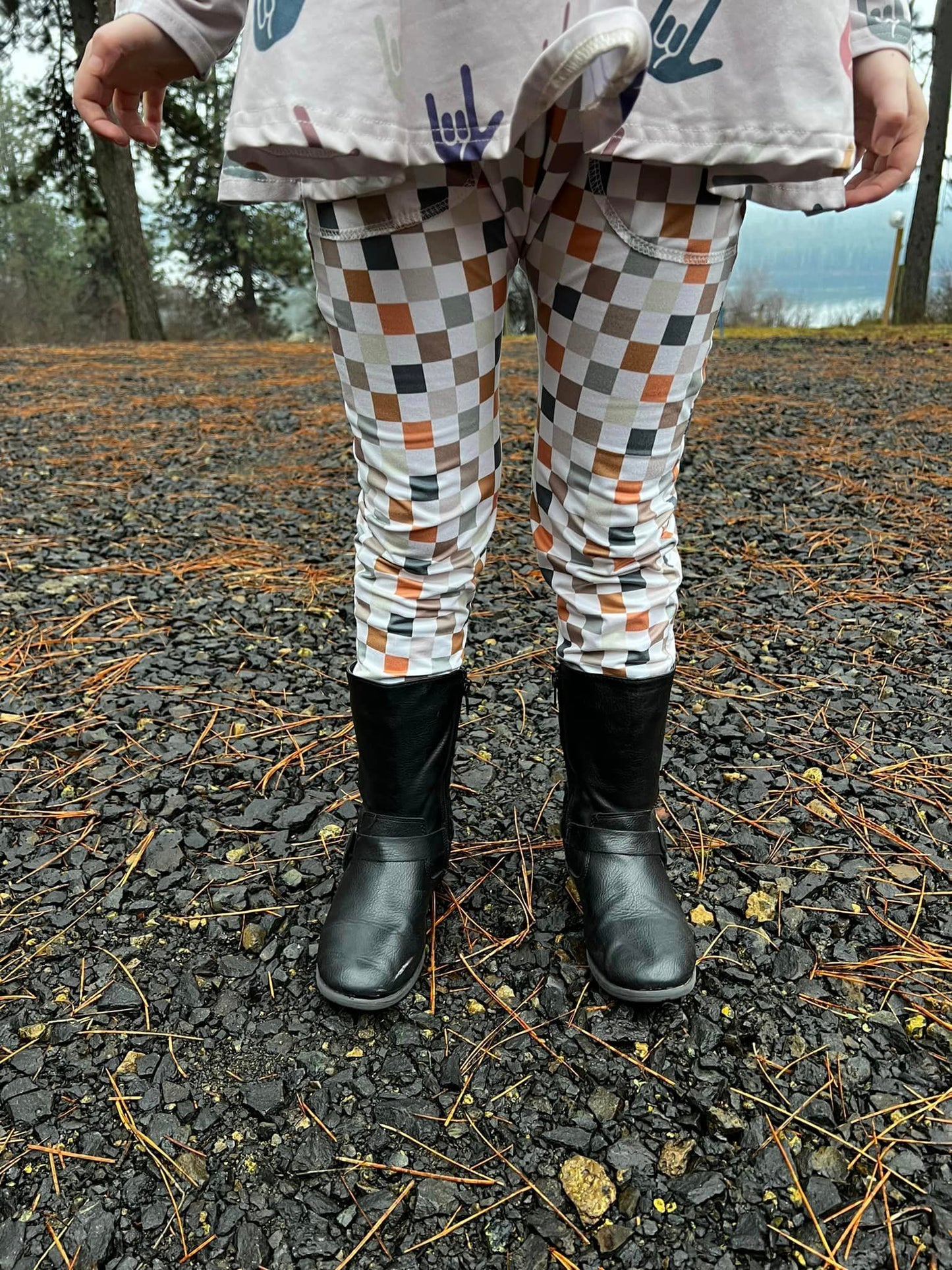 checkered harem pants