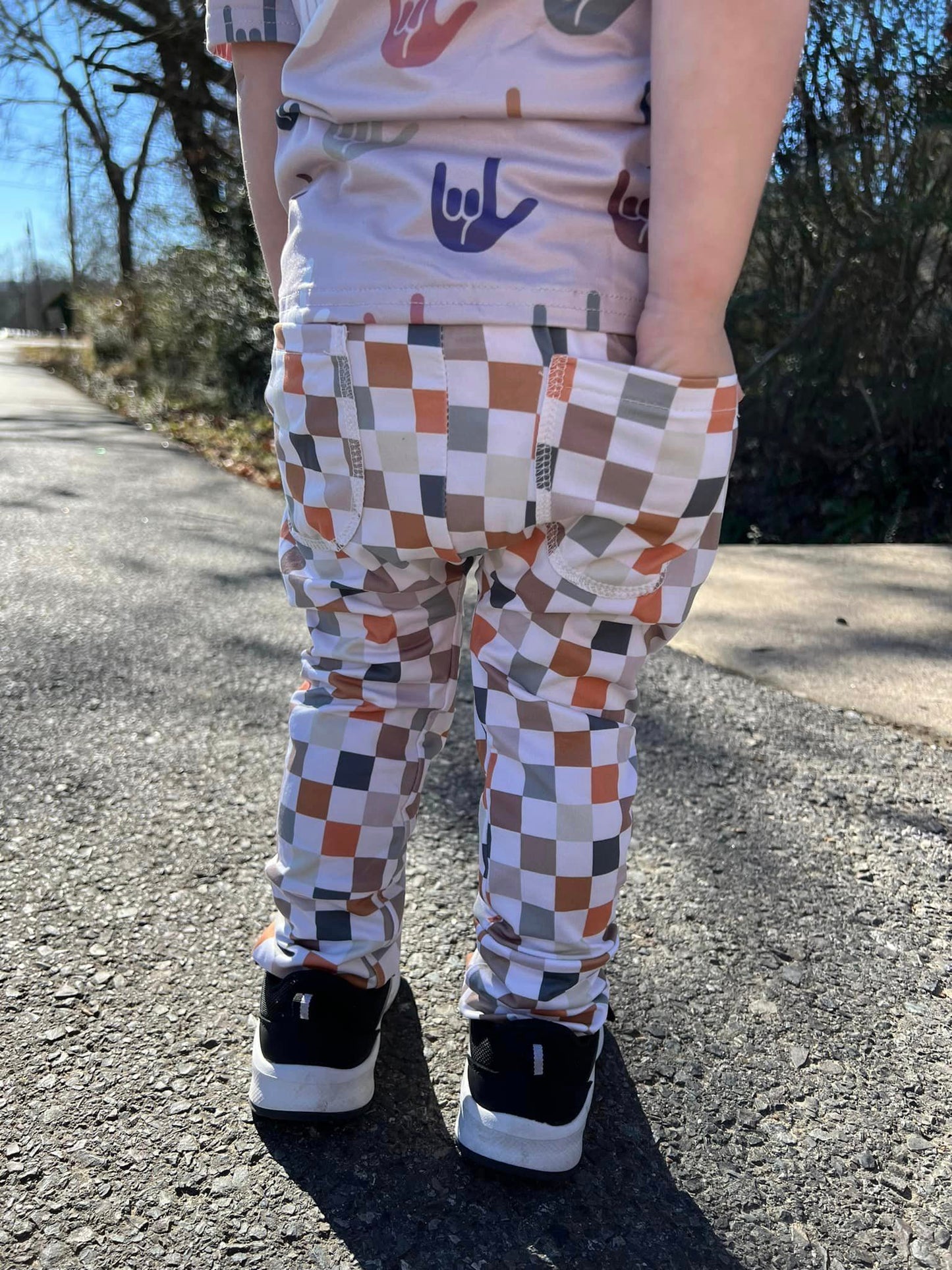 checkered harem pants