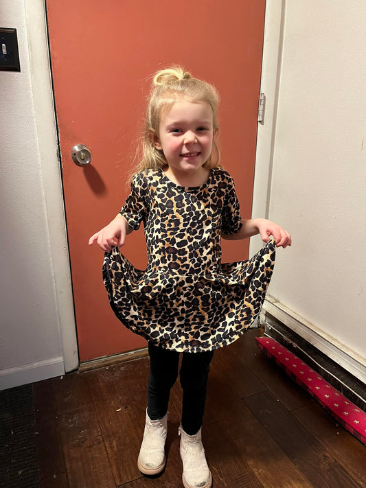 Leopard print twirl top