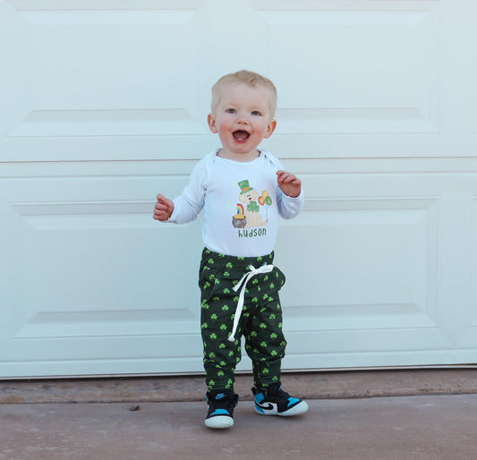 green clover joggers
