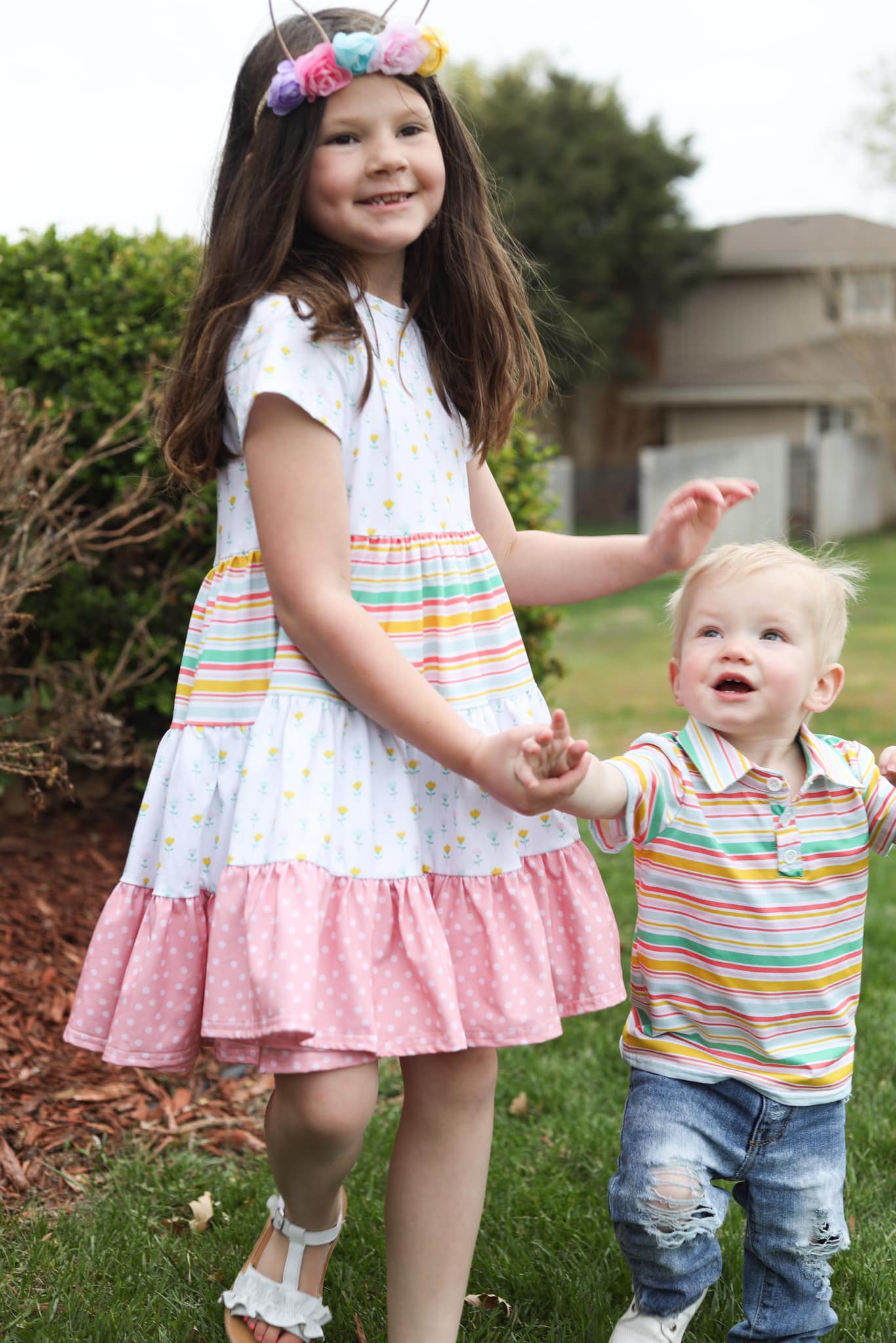 spring stripes collar tee