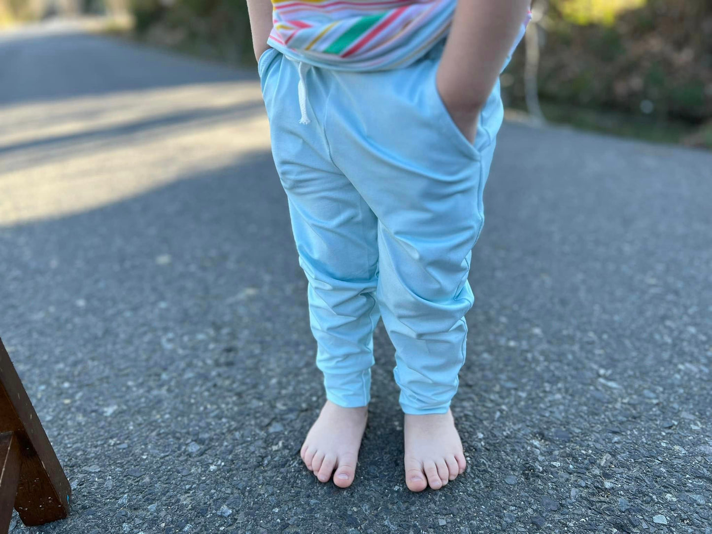 light blue joggers