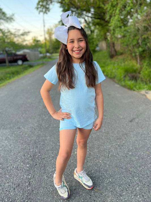 Sky blue oversized tee