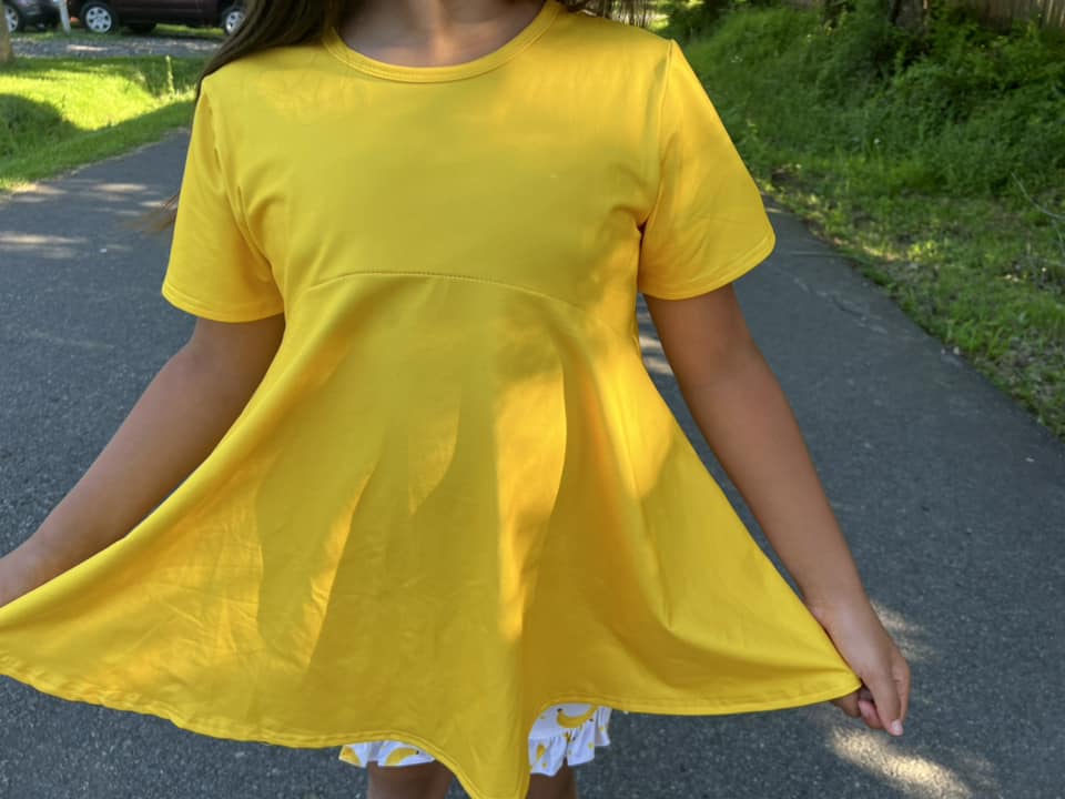 sunshine yellow Allie top