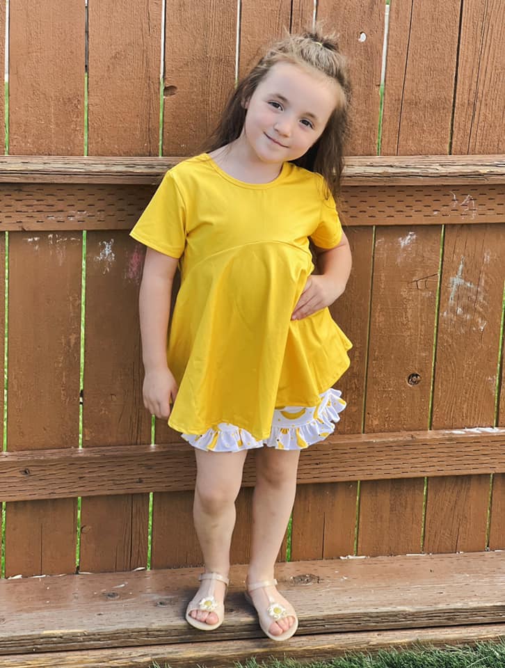 sunshine yellow Allie top