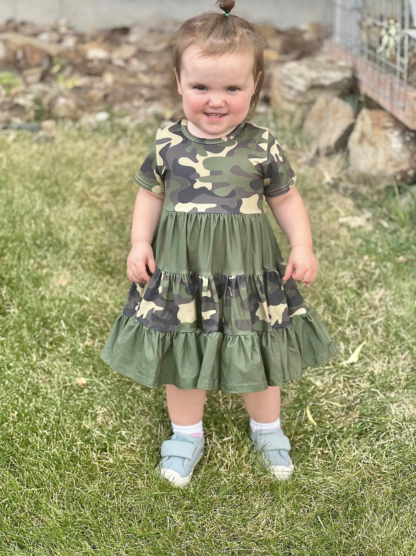 camo Bella twirl dress