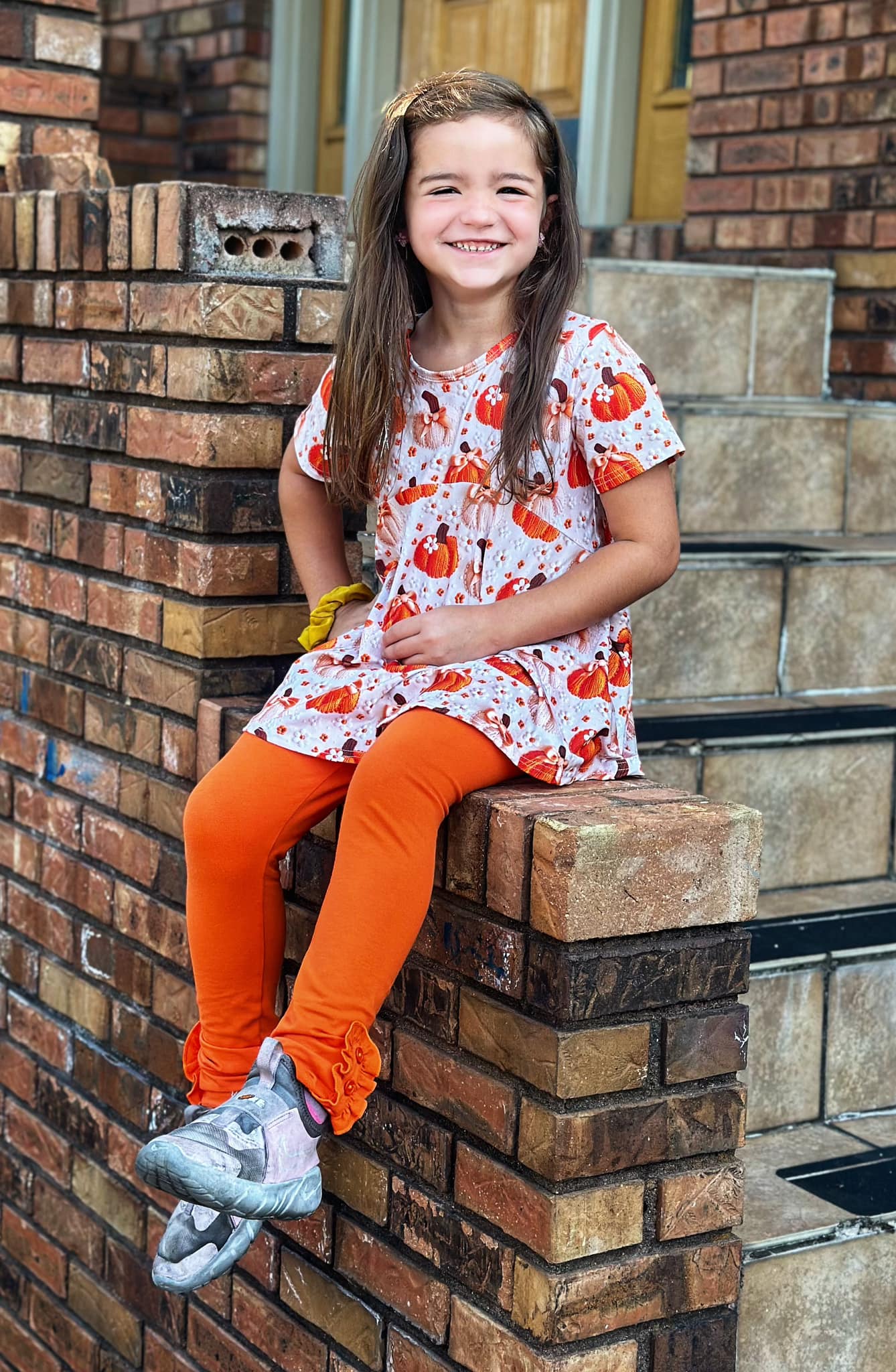 crochet pumpkin Allie top