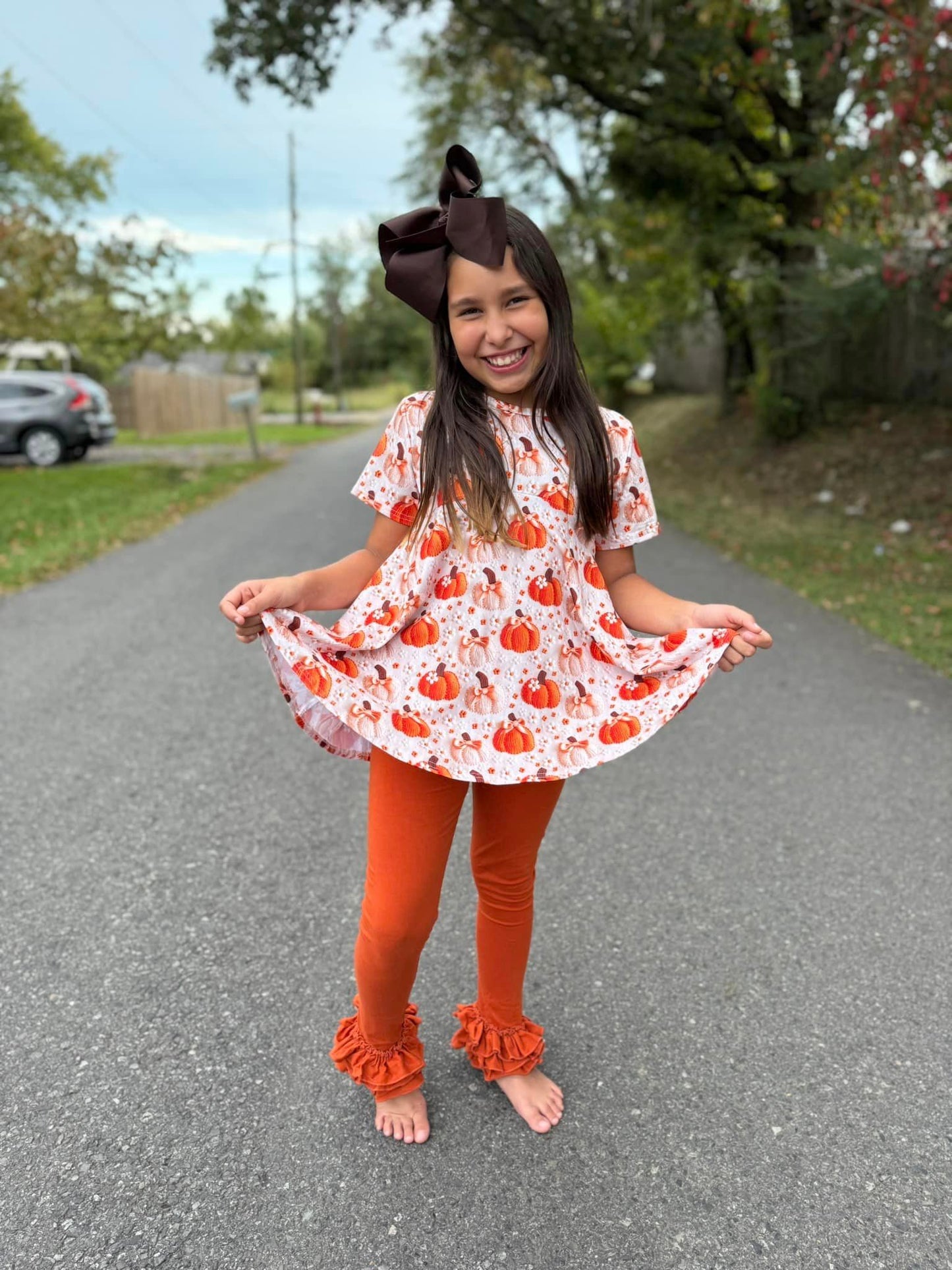 crochet pumpkin Allie top