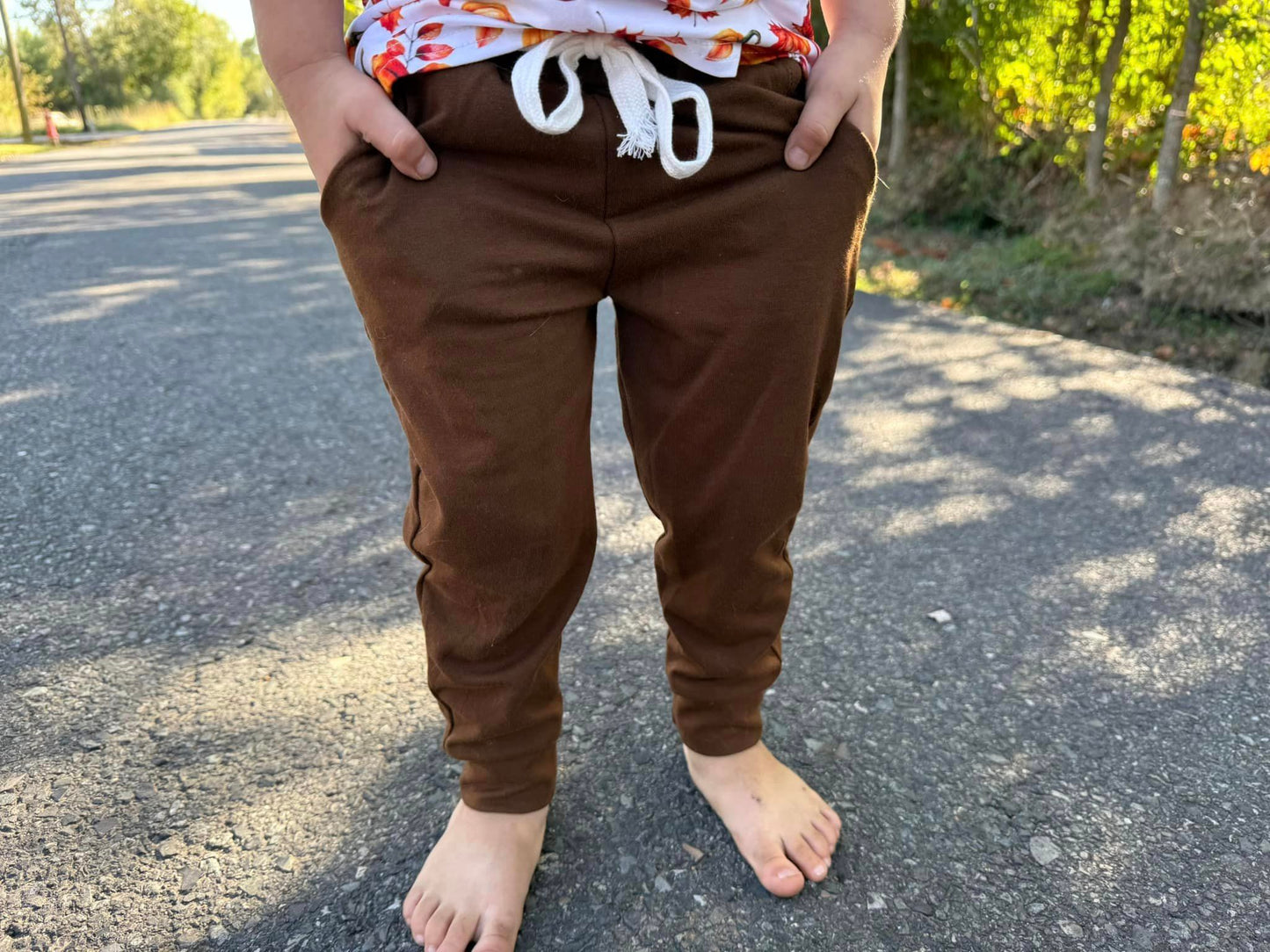 brown joggers