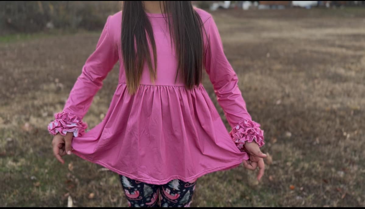 rose pink icing tunic