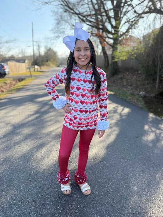 Crochet hearts light sweater