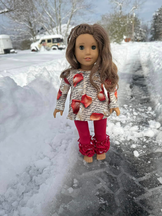 DOLL love letters Allie top and lipstick red icings set