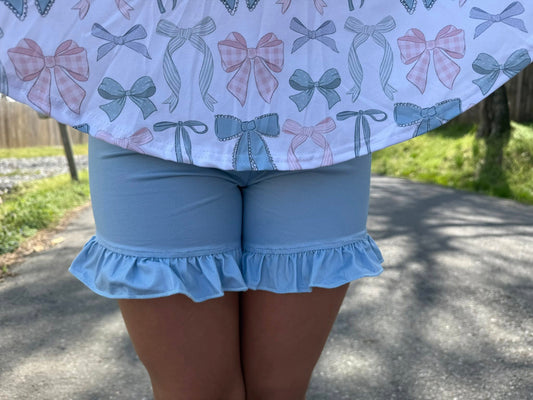 pastel blue shorties