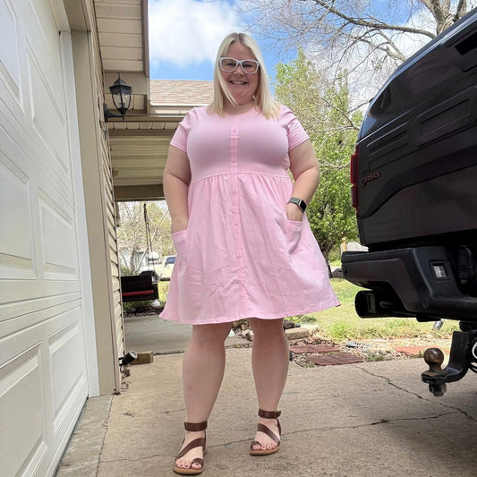 Mama pink ss tinsley dress (cotton)