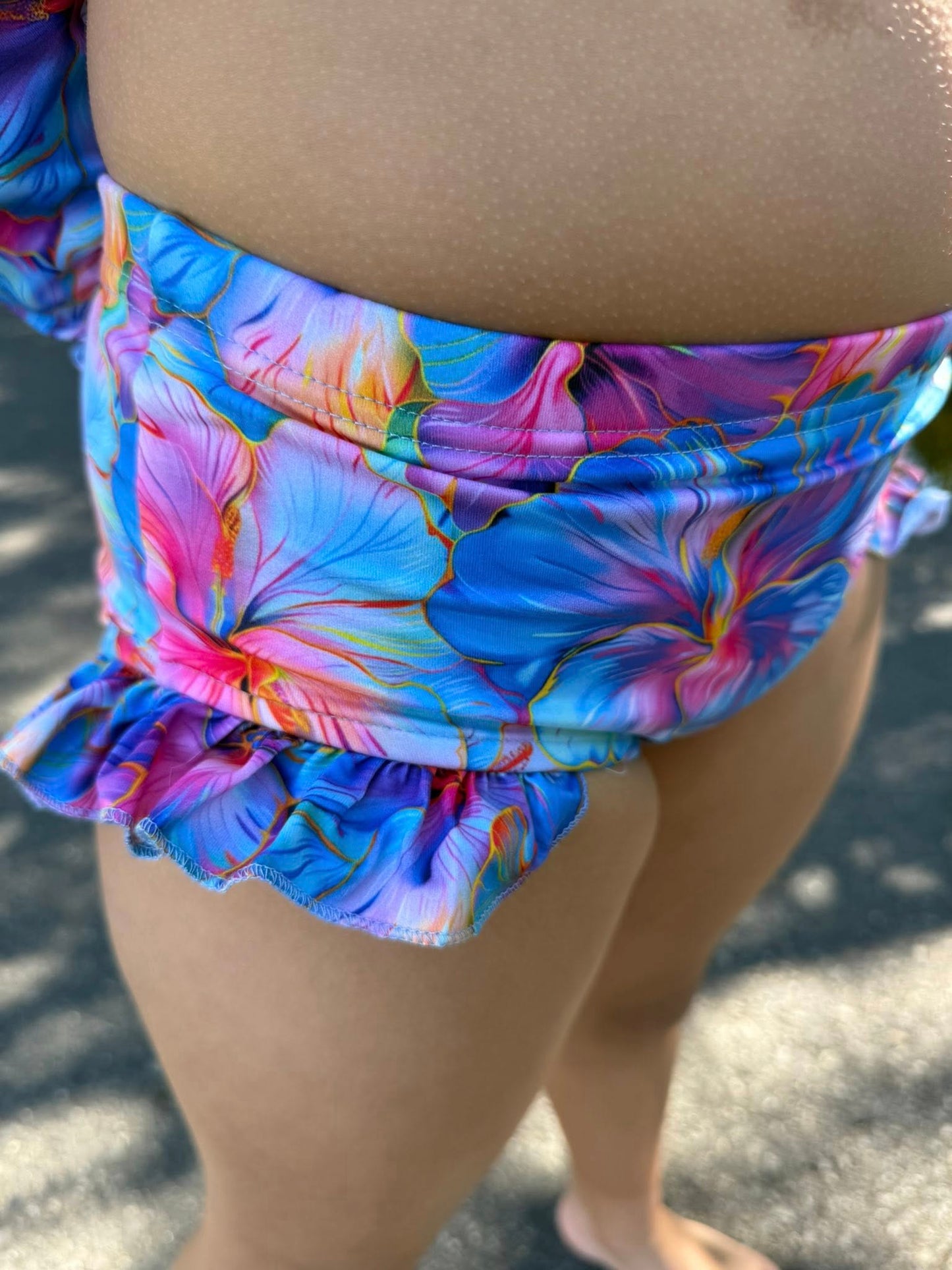 neon floral willow swim