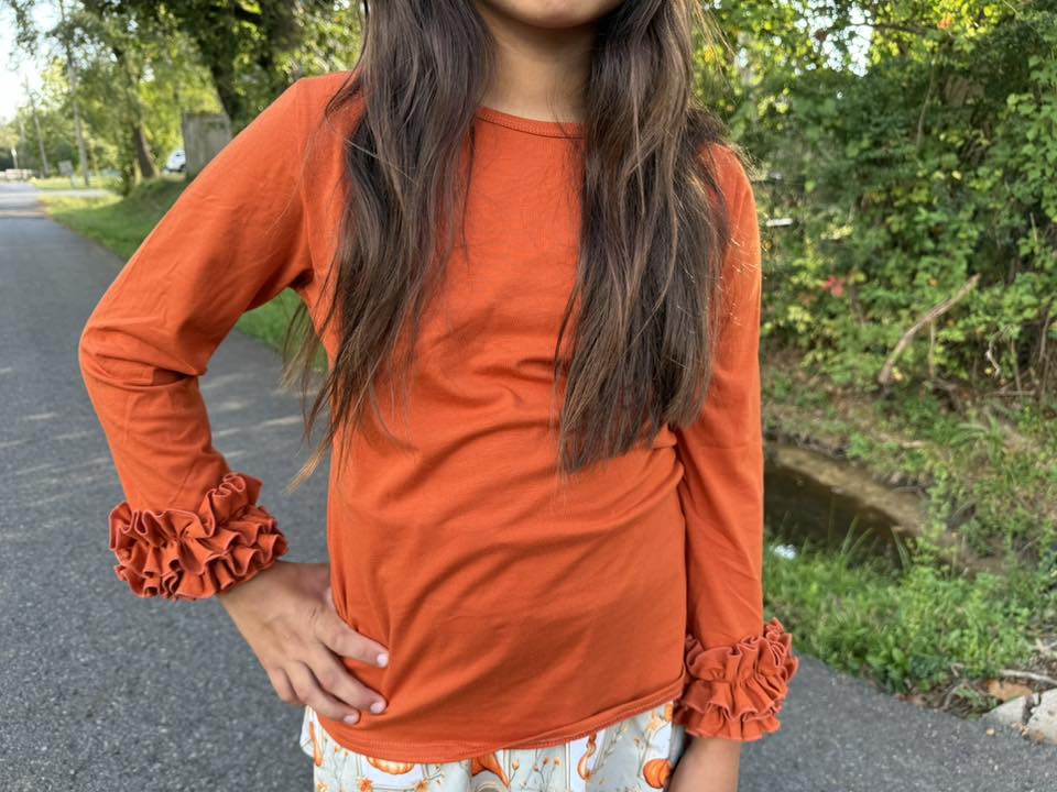 burnt orange icing top