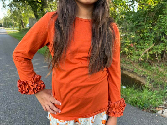 burnt orange icing top