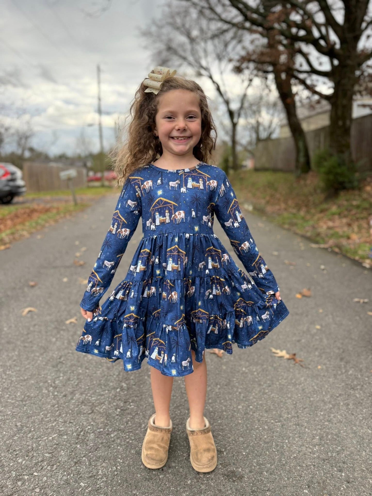 LS nativity Bella twirl dress