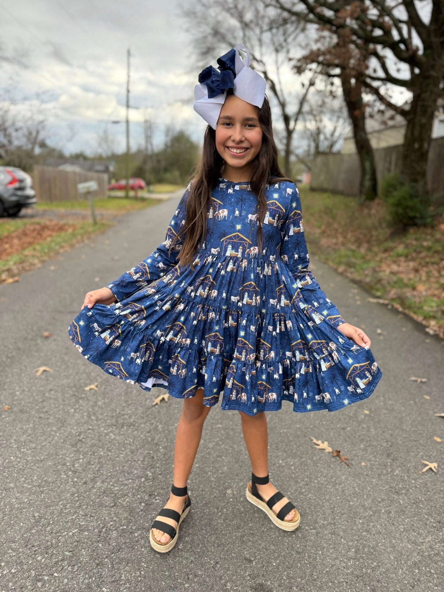 LS nativity Bella twirl dress