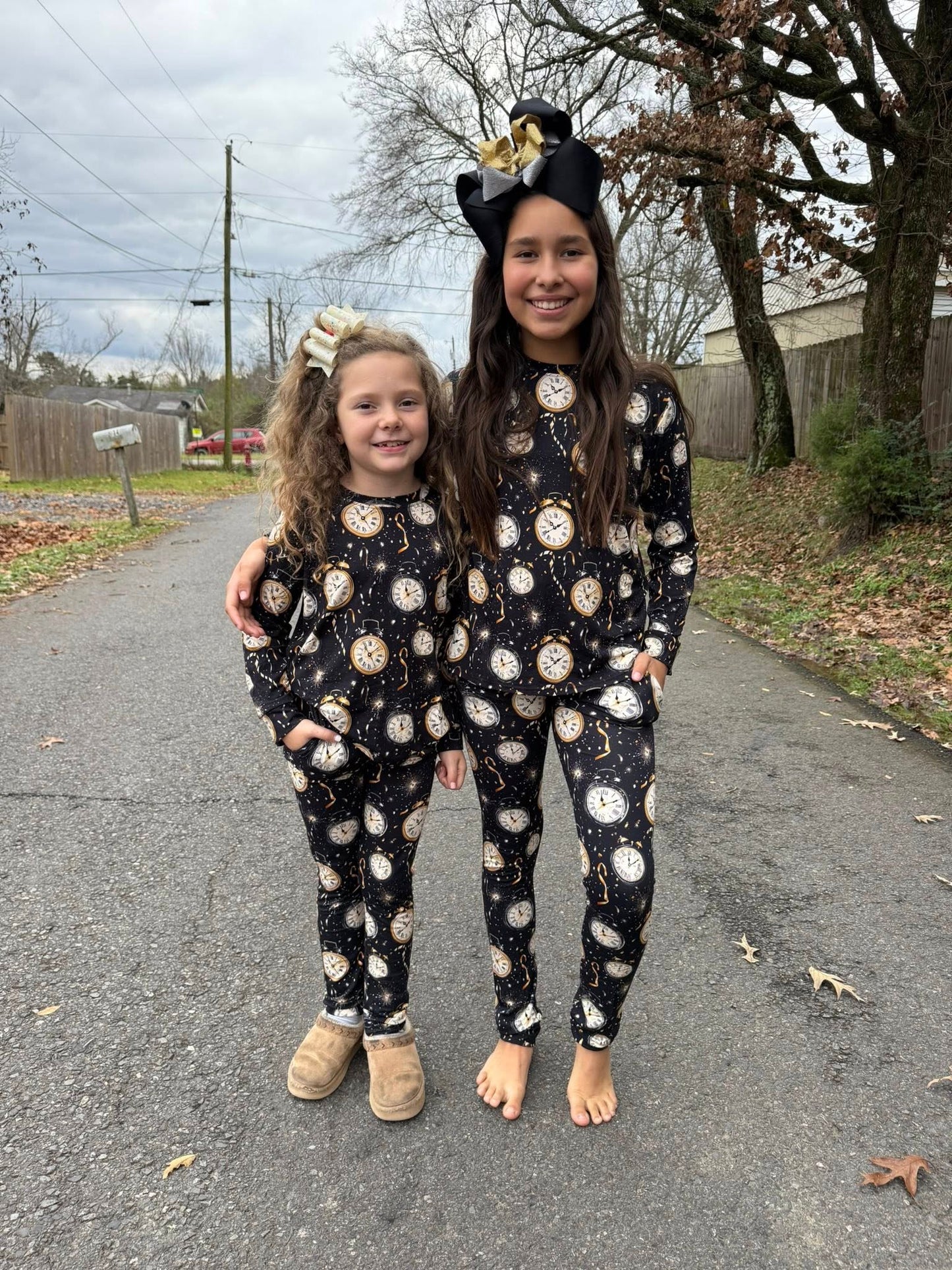 ring in the new year bamboo Jammie’s with pockets