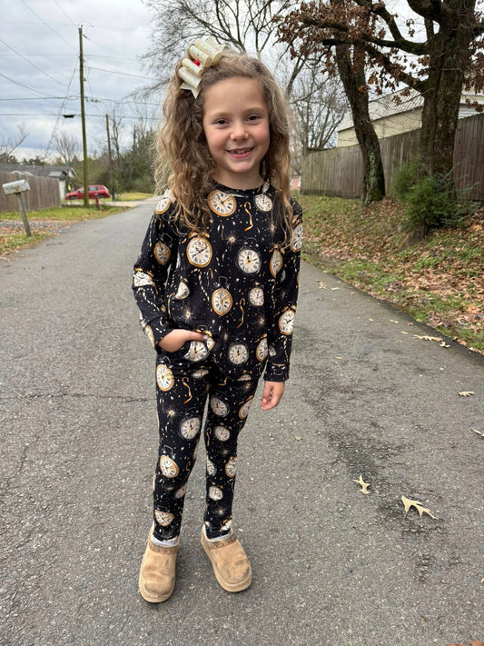 ring in the new year bamboo Jammie’s with pockets