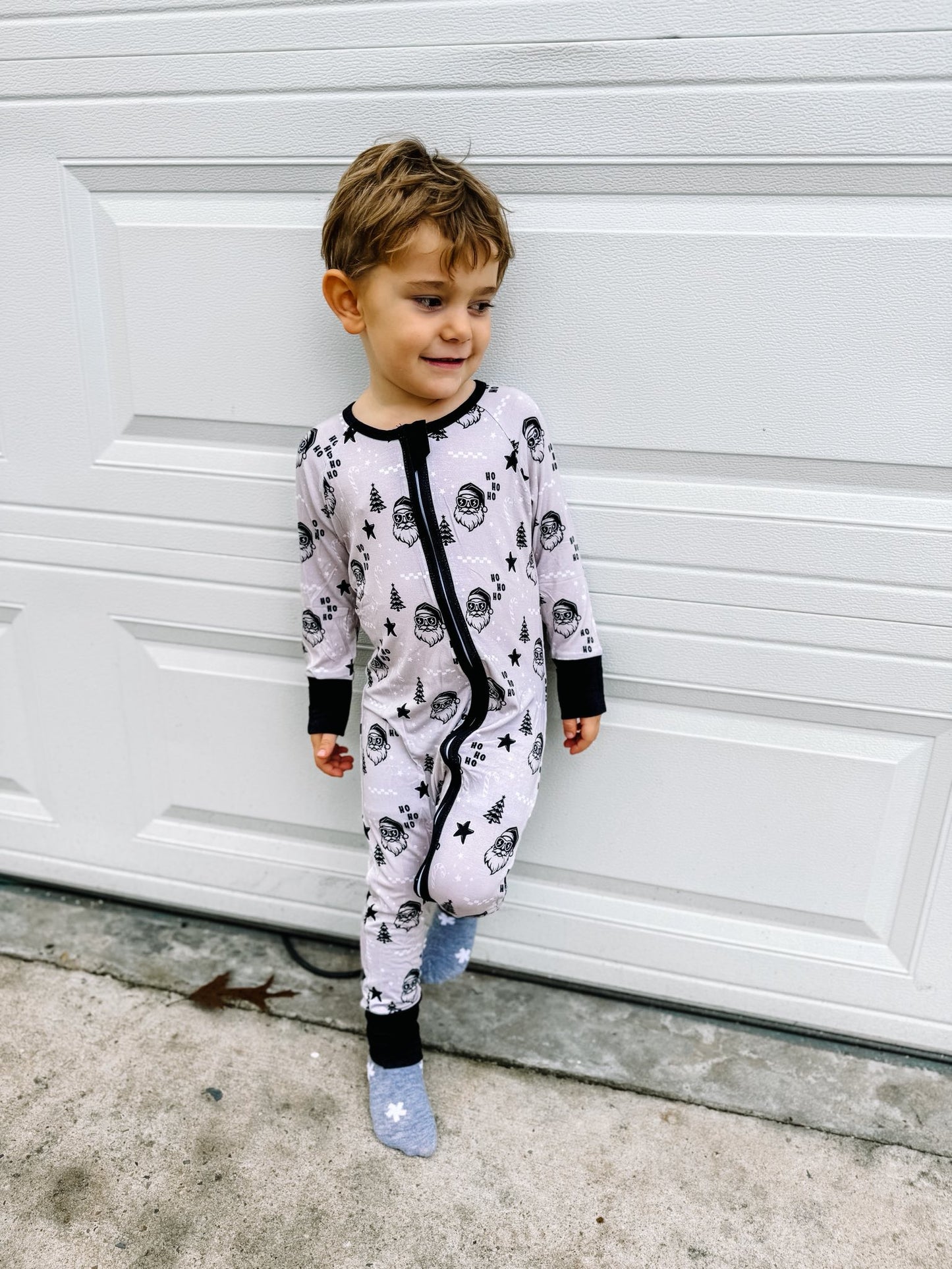 Retro Santa bamboo zippy