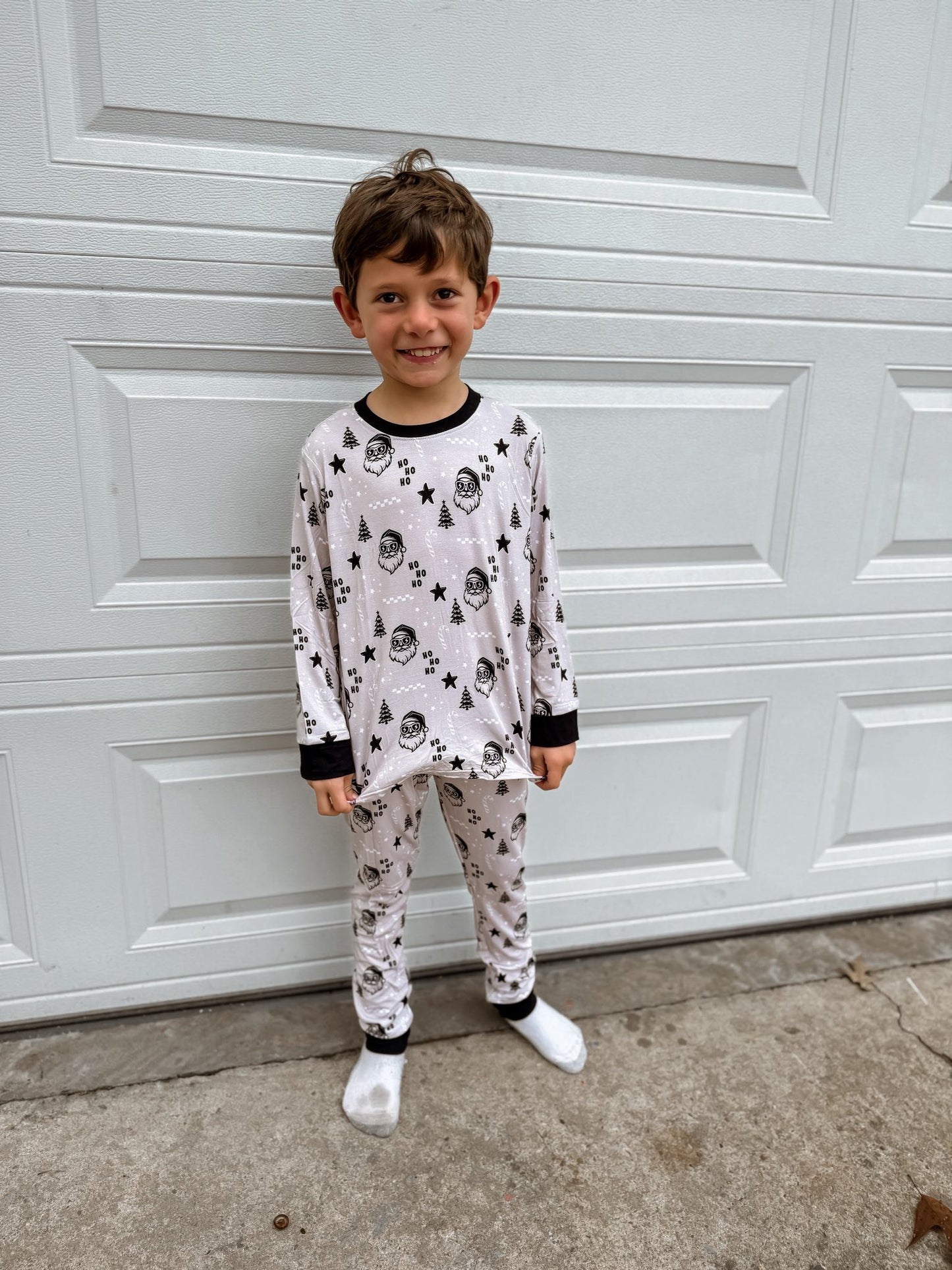 Retro santa bamboo jammies