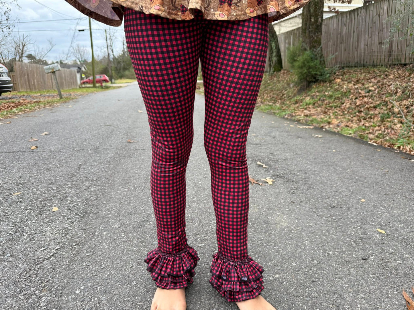 buffalo plaid triple bells