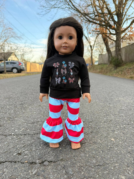 DOLL what you know about that cozy crew and stripe bells set