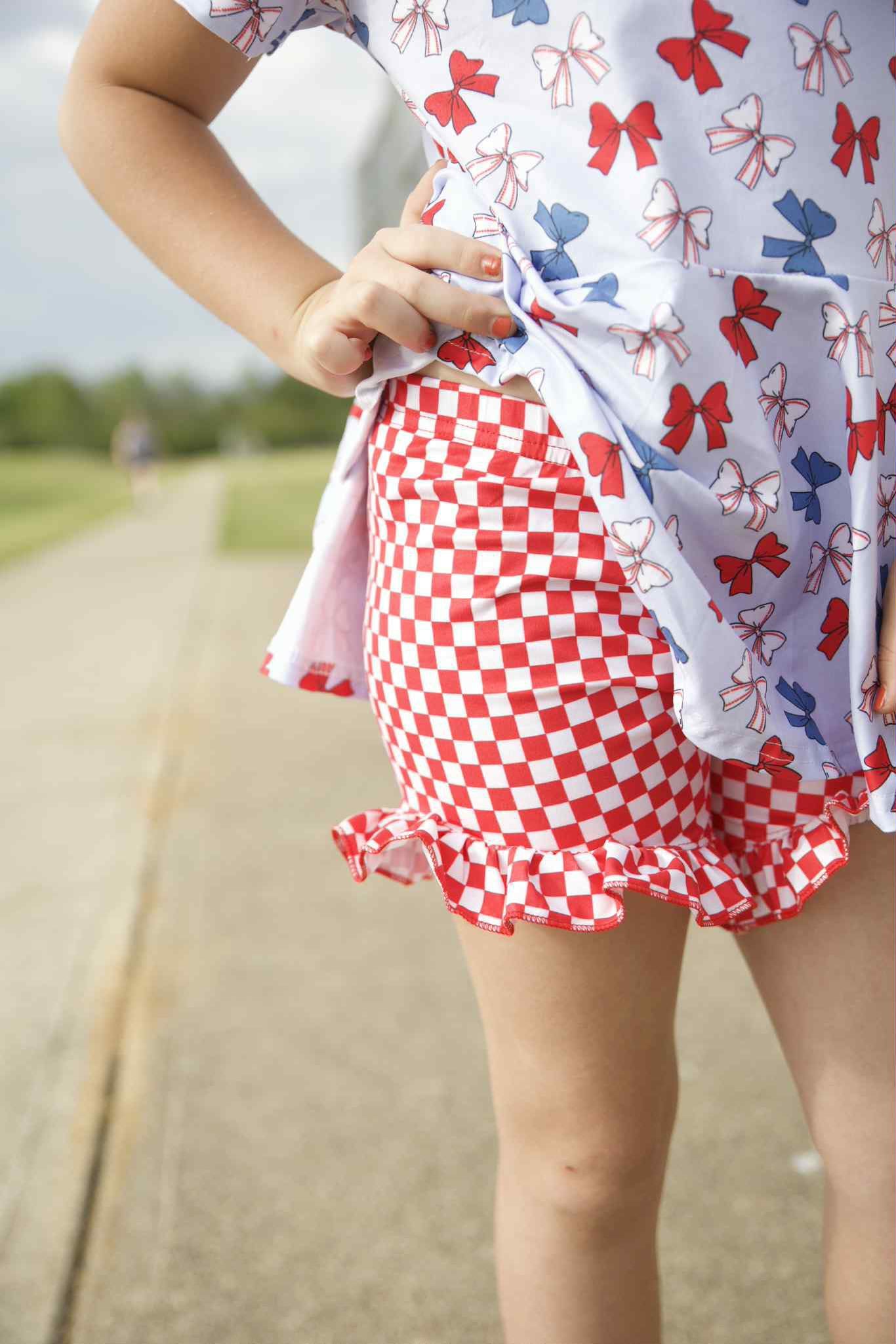 red and white checkered shorties