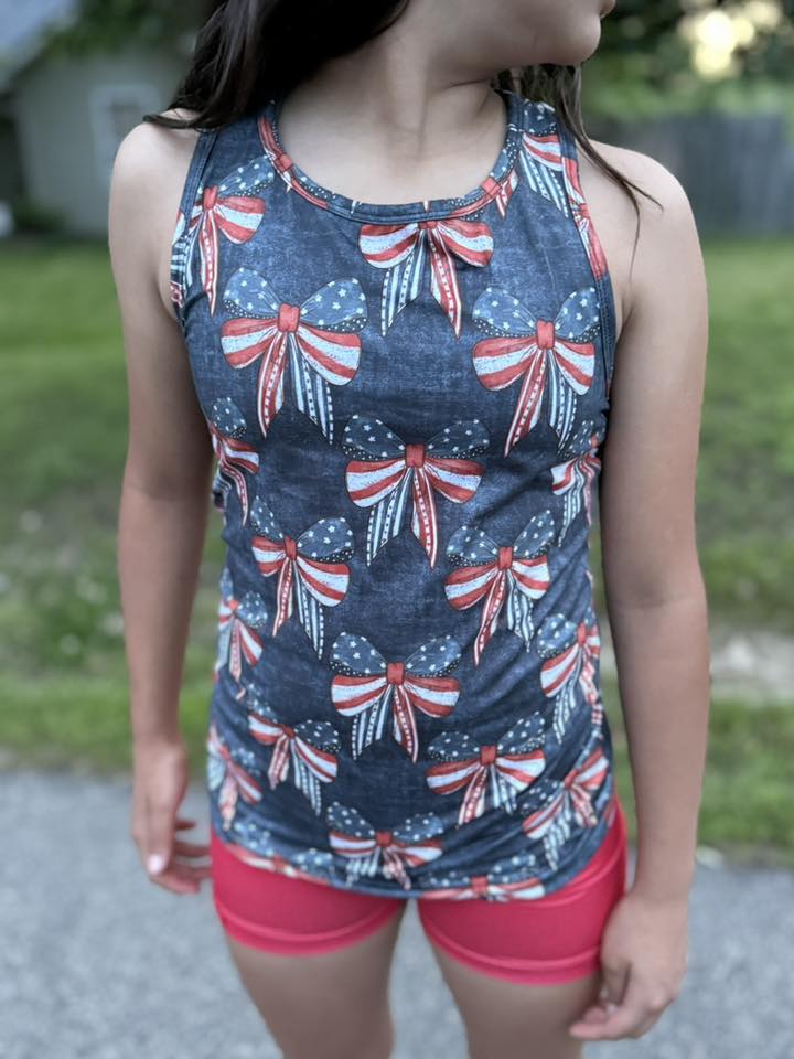 rwb bows racerback tank