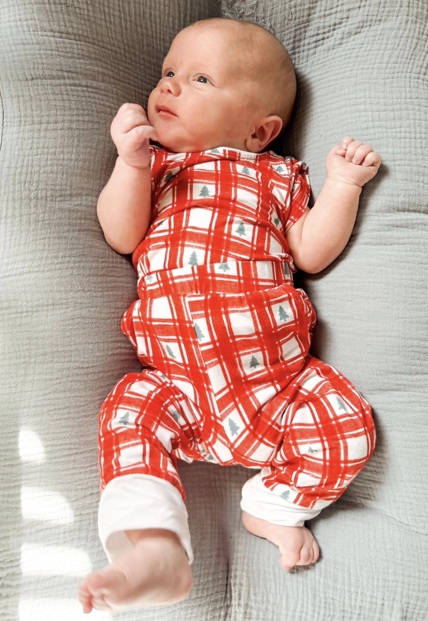 Bamboo Christmas tree plaid Jammie’s with pockets