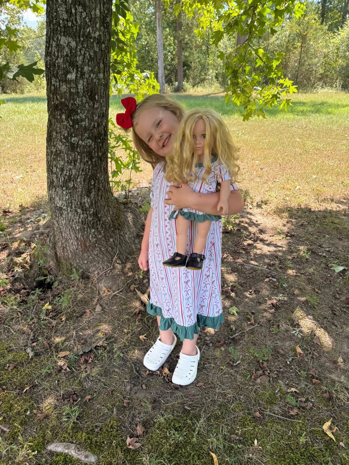 DOLL bamboo vertical Christmas gown