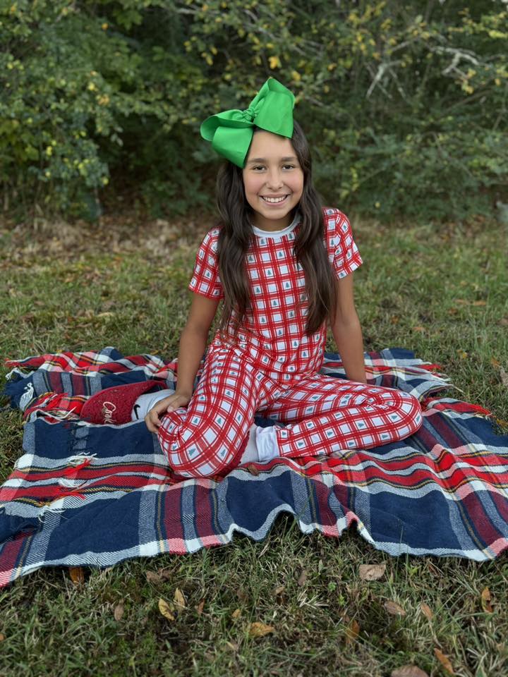 Bamboo Christmas tree plaid Jammie’s with pockets