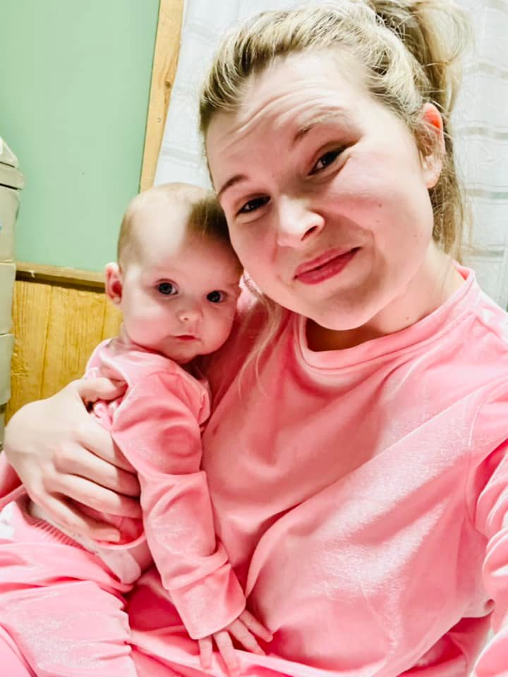 mommy pink velvet jammies