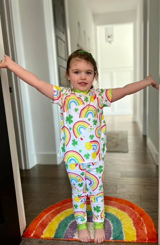 shamrock rainbow jammies