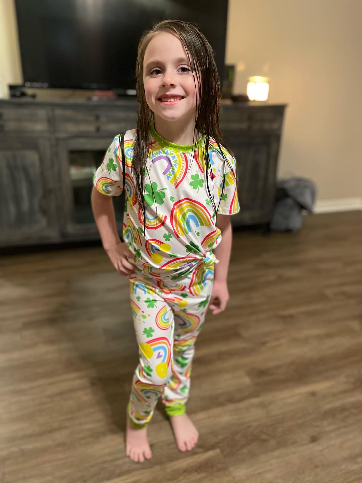 shamrock rainbow jammies