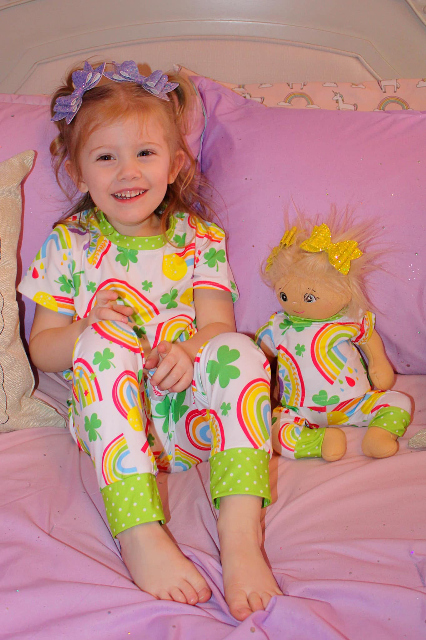 shamrock rainbow jammies