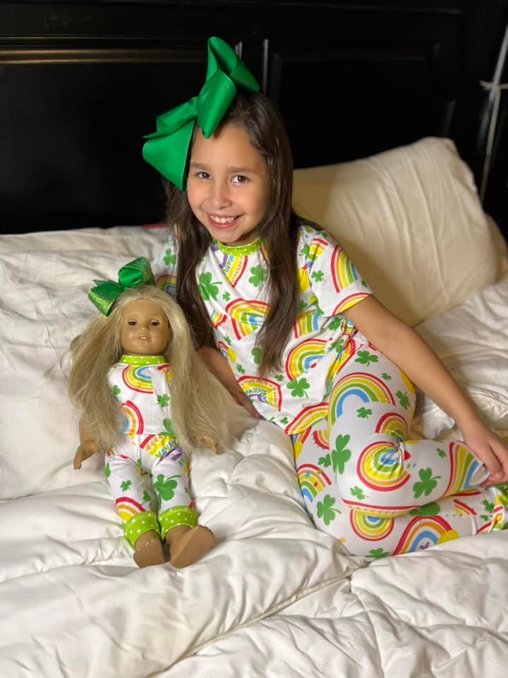 shamrock rainbow jammies