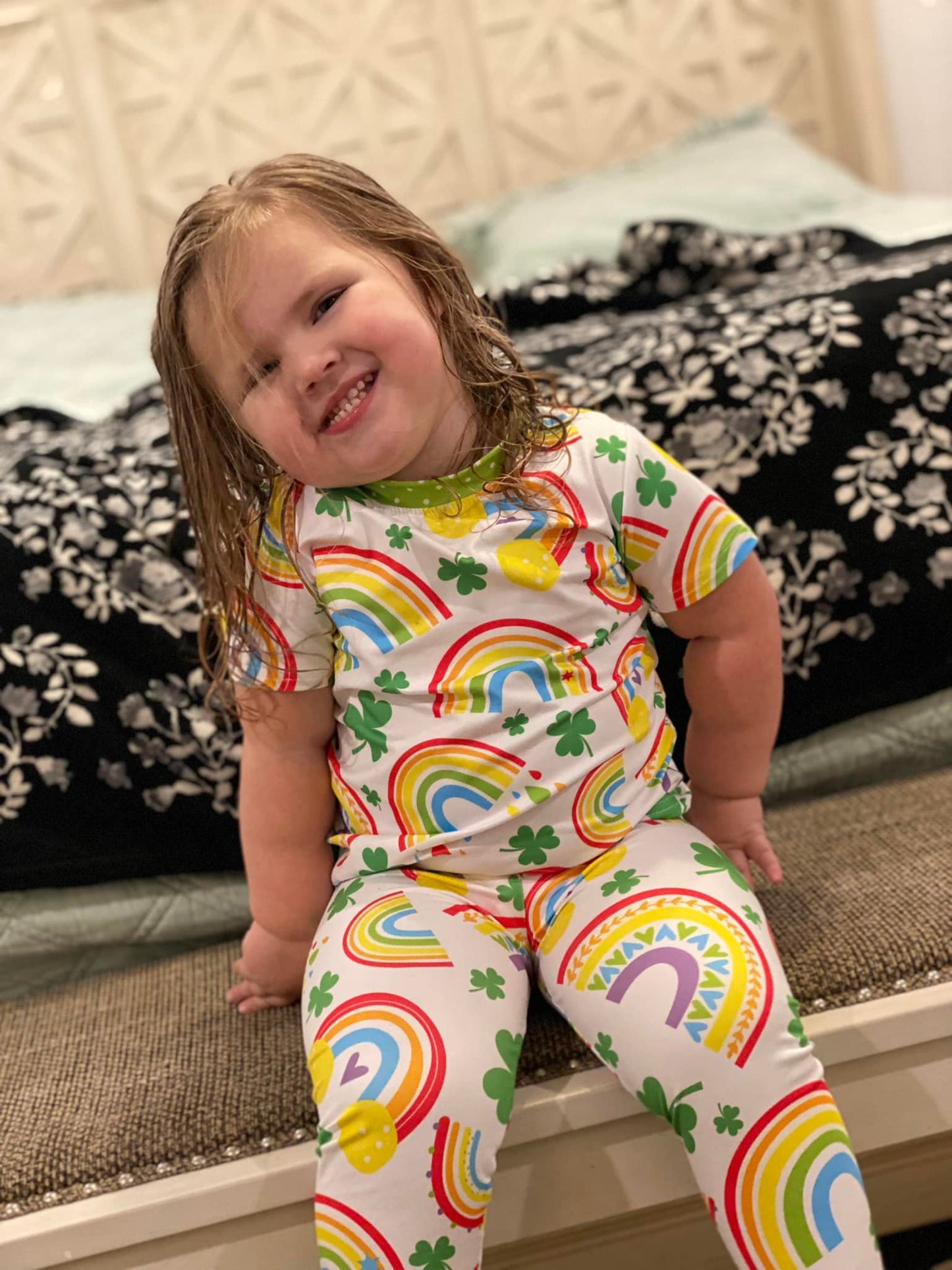 shamrock rainbow jammies